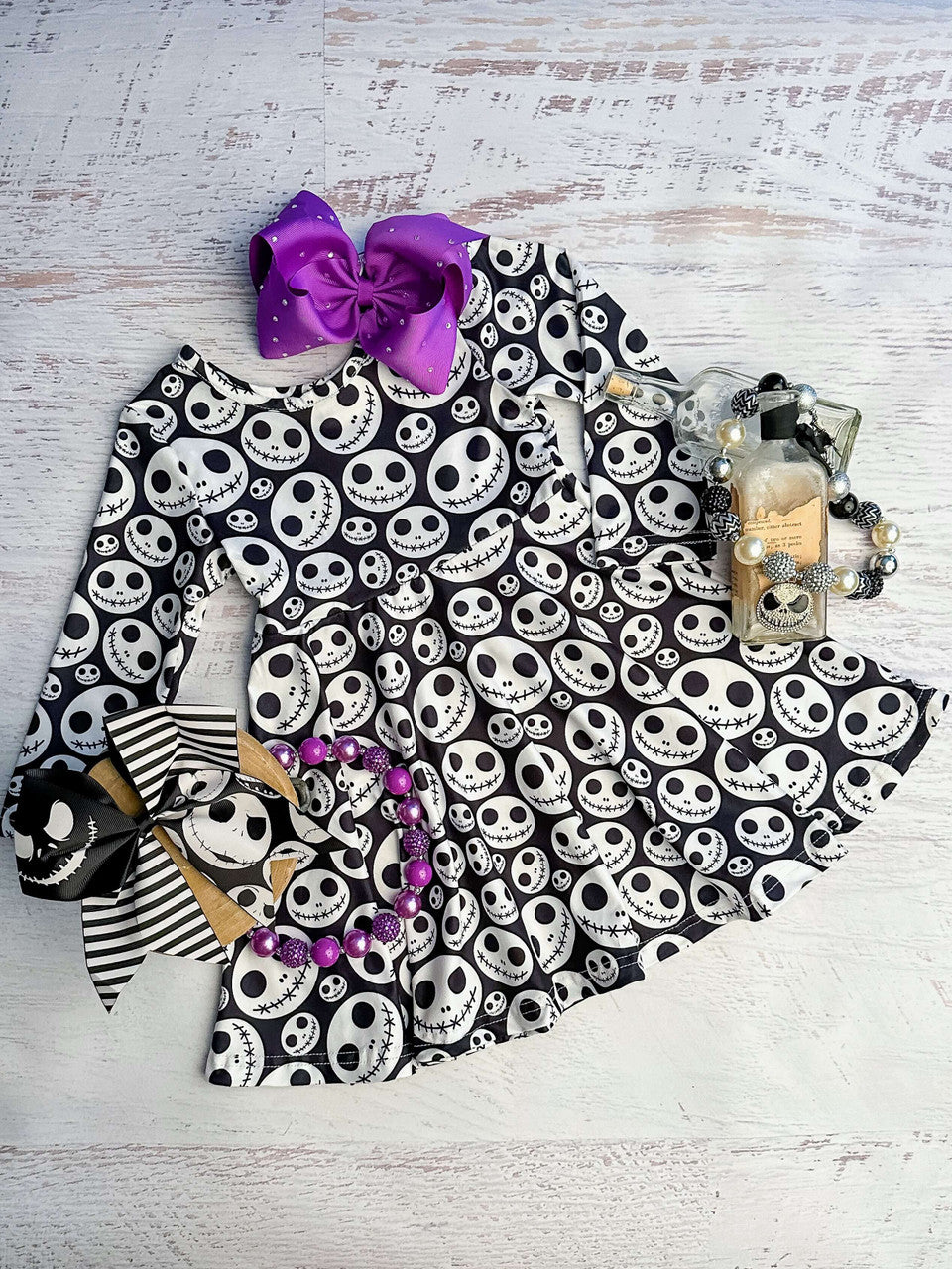 Jack Skellington Face Twirl Dress The Hair Bow Company