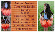 No-Sew Autumn Tutu Overalls | Create Fun Fall Fashion With A Tutu Embellishment!