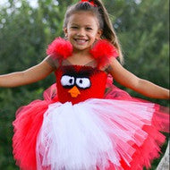 Red Angry Bird Tutu Dress Tutorial | How To Make A Fluffy Short Skirt Tutu Dress