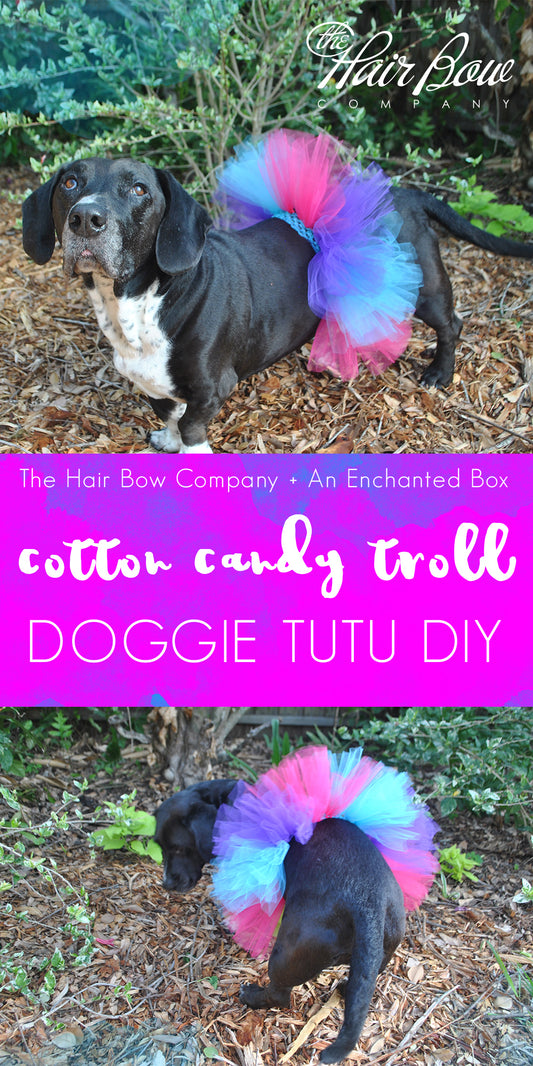 DIY Cotton Candy Troll Doggie Tutu