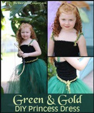 Green & Gold Princess Tutu Dress