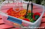 Dyed Pasta: Alcohol vs. Vinegar