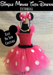 Mouse Tutu Dress Tutorial | Simple No Sew Polka Dot Mouse Costume