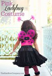 Pink Ladybug with DIY Antennae Headband