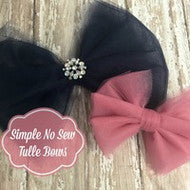 Tulle Hair Bow | How to make No Sew Tulle Bows in 7 Simple Steps