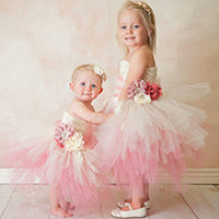 Coral & Ivory Flower Girl Tutu Dress DIY