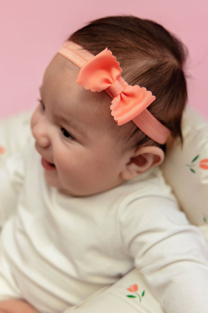 Bitty Scalloped Bow - Headband - 2.5"