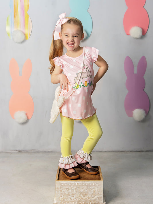 Chasing Easter Bunnies Leggings Set on a model