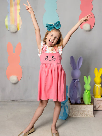 Easter Bunny in Hiding Dress Set on a model