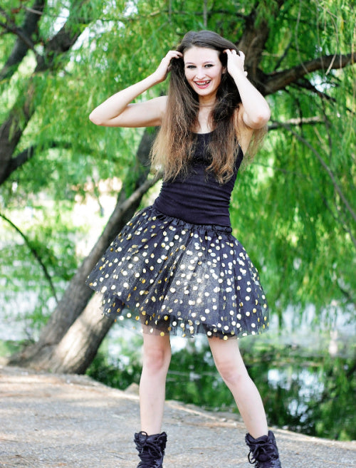 Black and white polka dot skirt plus shops size