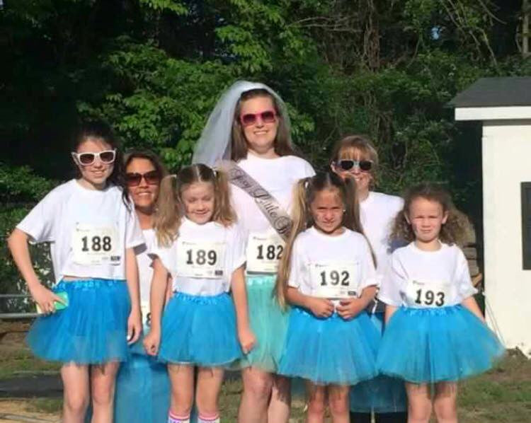 Turquoise tutus for girls are perfect for a fun run or walk for charity!