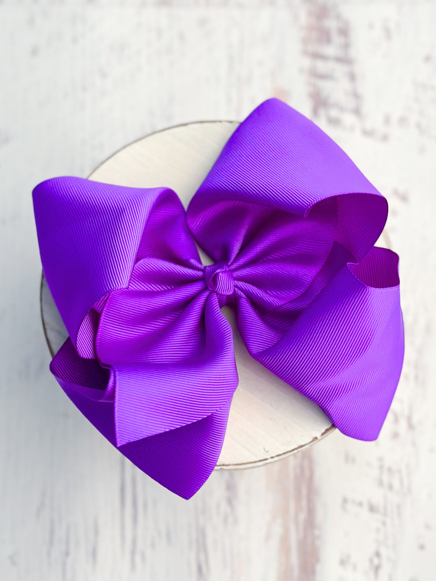 purple texas size hair bow 