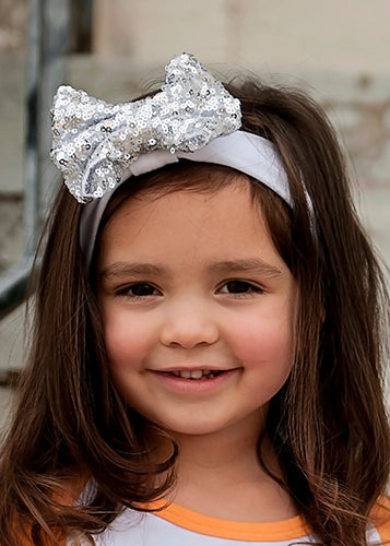 CLEARANCE: Solid Sequin Bow Headbands