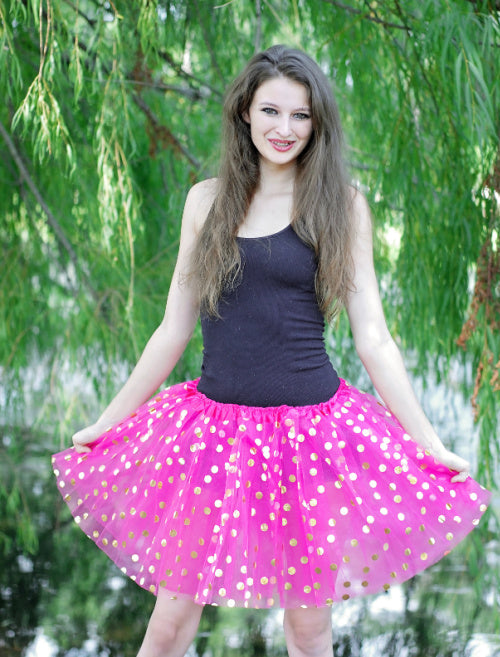 Gold Polka Dot Adult Tutu