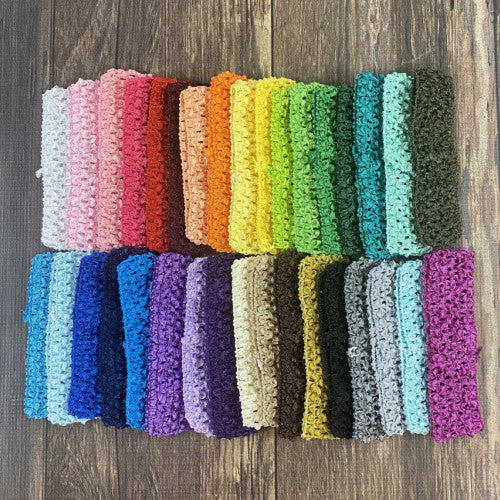 1.5" crochet headbands in all colors