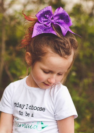 Sequin Cheer Hair Bows