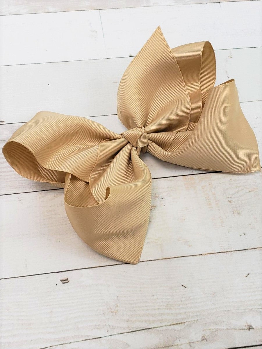 Oatmeal Big Bows - Texas Size Grosgrain Hair Bow