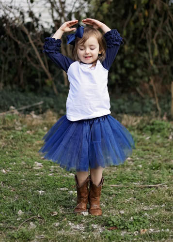 Navy tutu for girls age 2-8 years.
