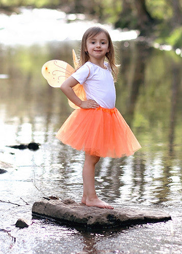 Orange tutu for girls 2-8 years.
