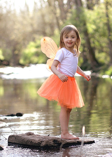 Orange tutu for girls 2-8 years.