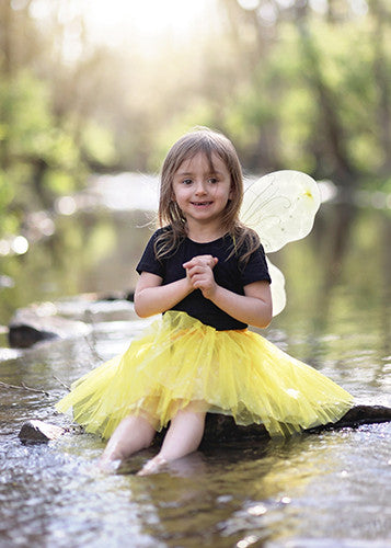 Yellow tutu for girls 2-8 years.