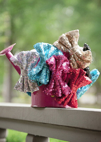 Solid Sequin Bow Headbands for girls.