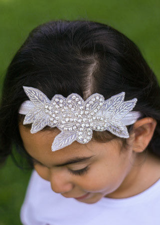 Rhinestone & Pearl Flower Headband