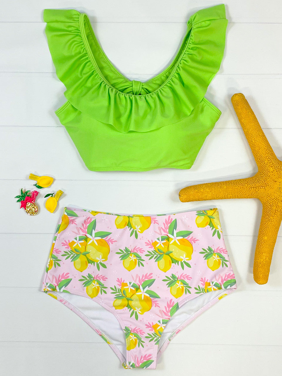 Mommy & Me Lime Green & Lemons Bikini-Womans