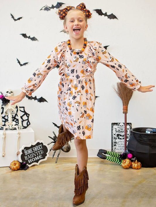 Cowboy halloween dress on model