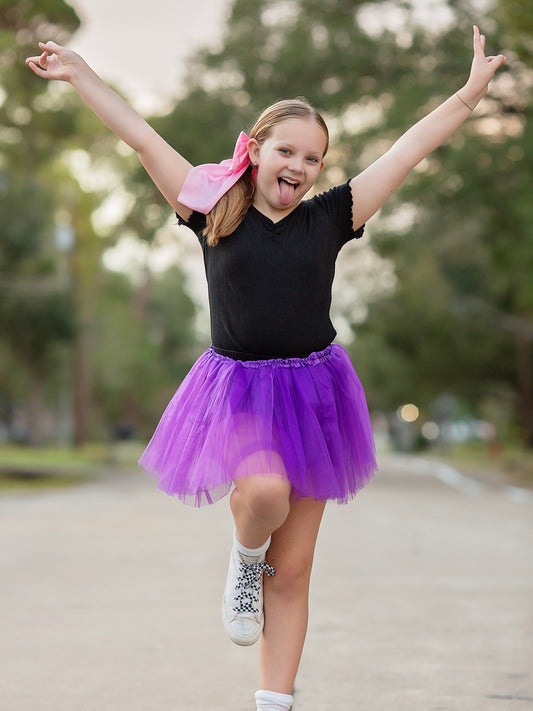 Purple Girl and Teen Tutus on a model