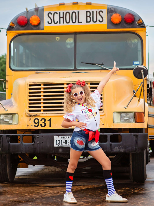 Third Grade Cutie Ruffle Sleeve Shirt