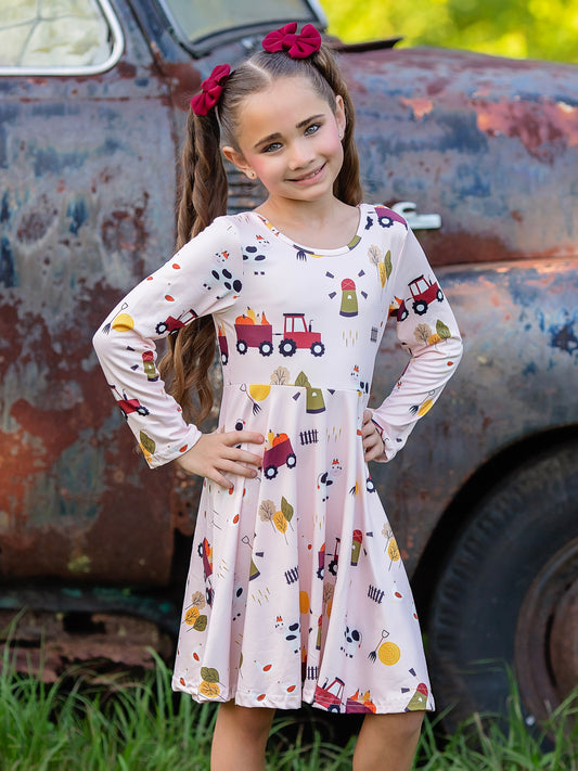 Farm Life Twirl Dress on a model