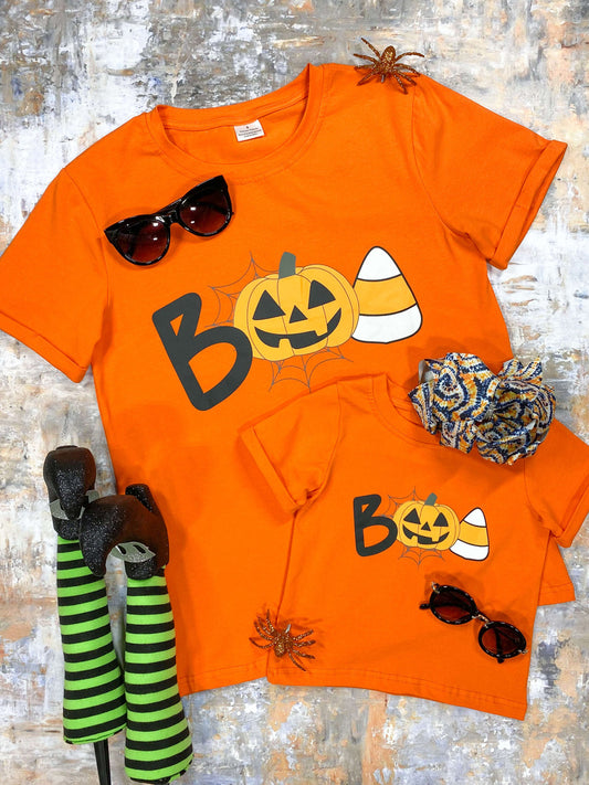 Mommy & Me Boo! design tee