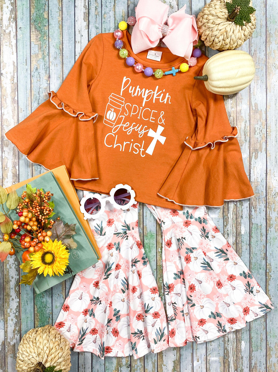 pumpkin spice, jesus christ pants set