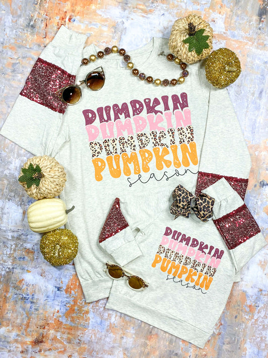 Mom & me pumpkin season tops