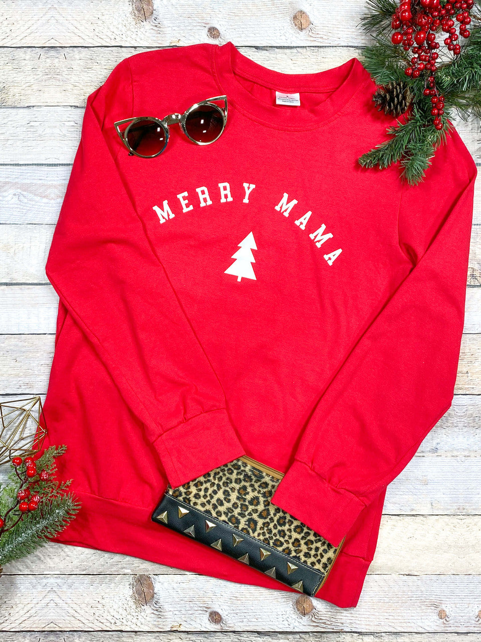 Merry Mama red sweatshirt