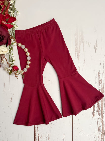 Wine bell bottoms for girls