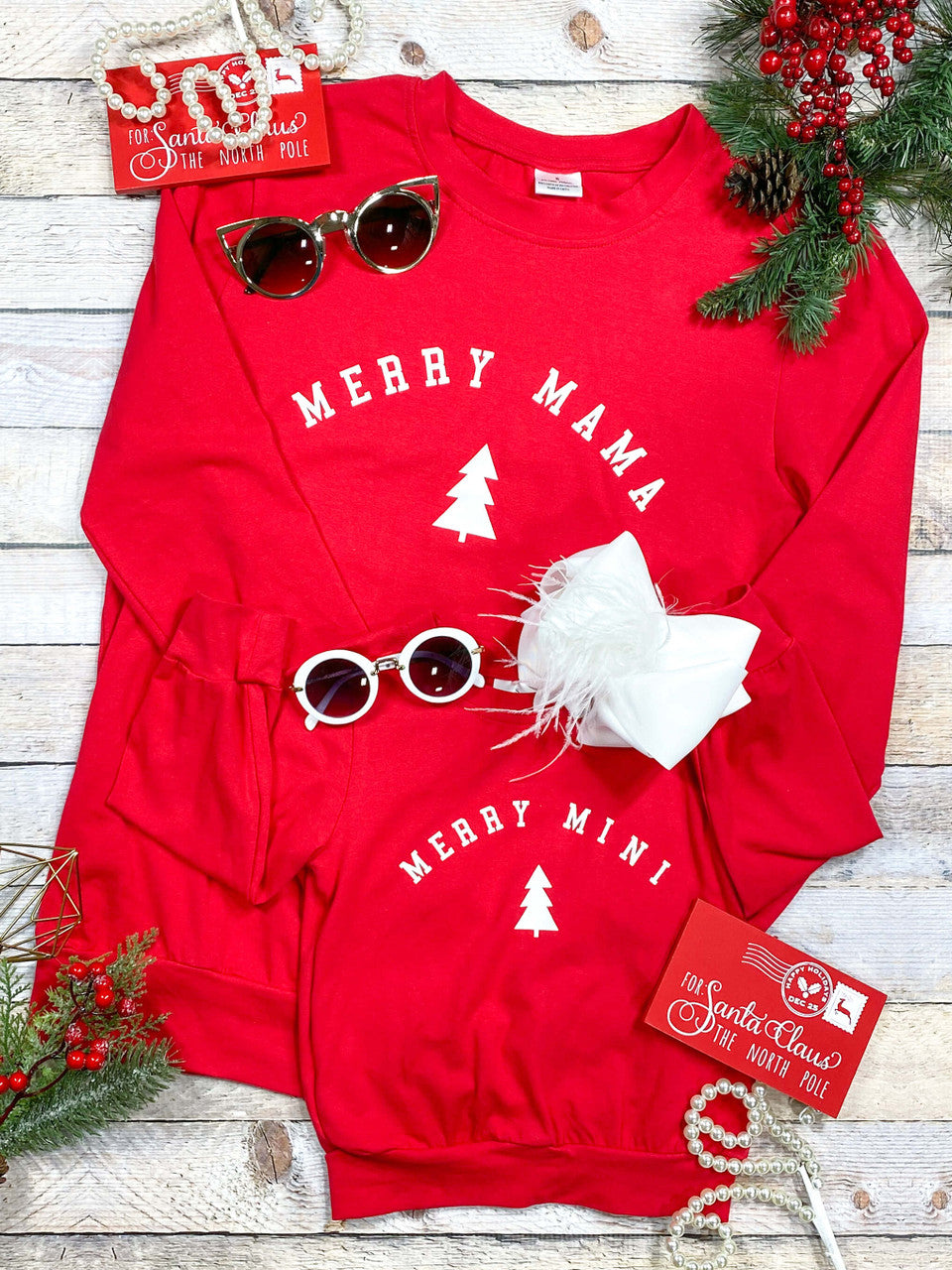 Merry Mini & Mama Christmas tree shirt