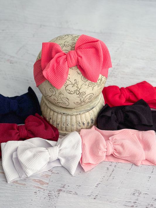 Double Bow Headband - Solid Colors