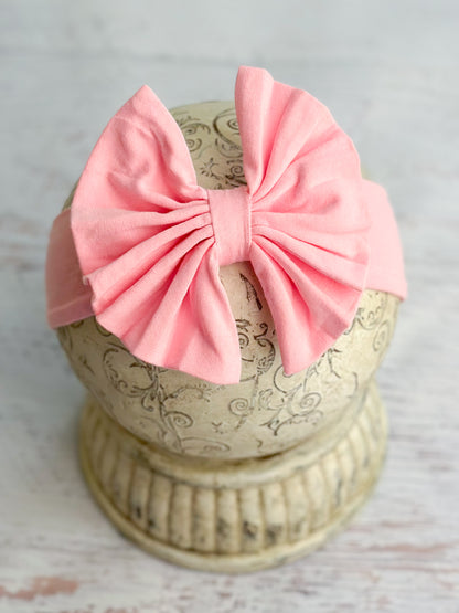 Solid Fabric Bow Headband