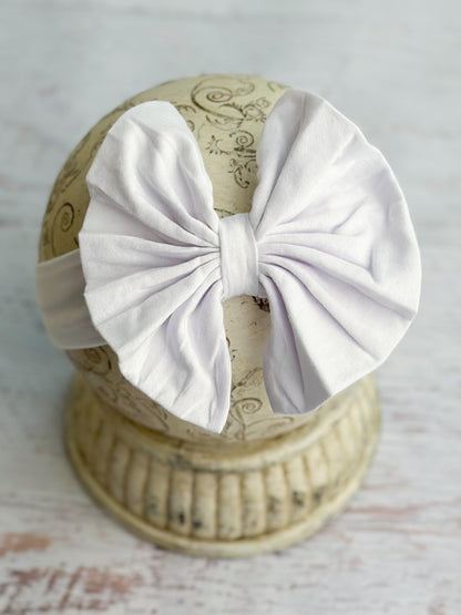 Solid Fabric Bow Headband