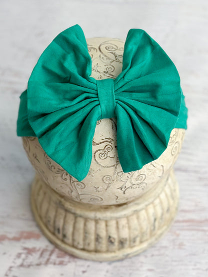 Solid Fabric Bow Headband