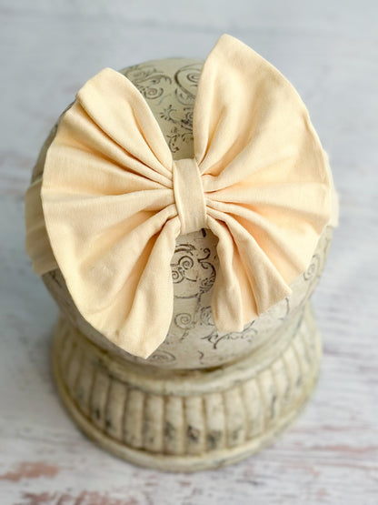 Solid Fabric Bow Headband