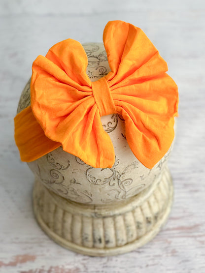 Solid Fabric Bow Headband