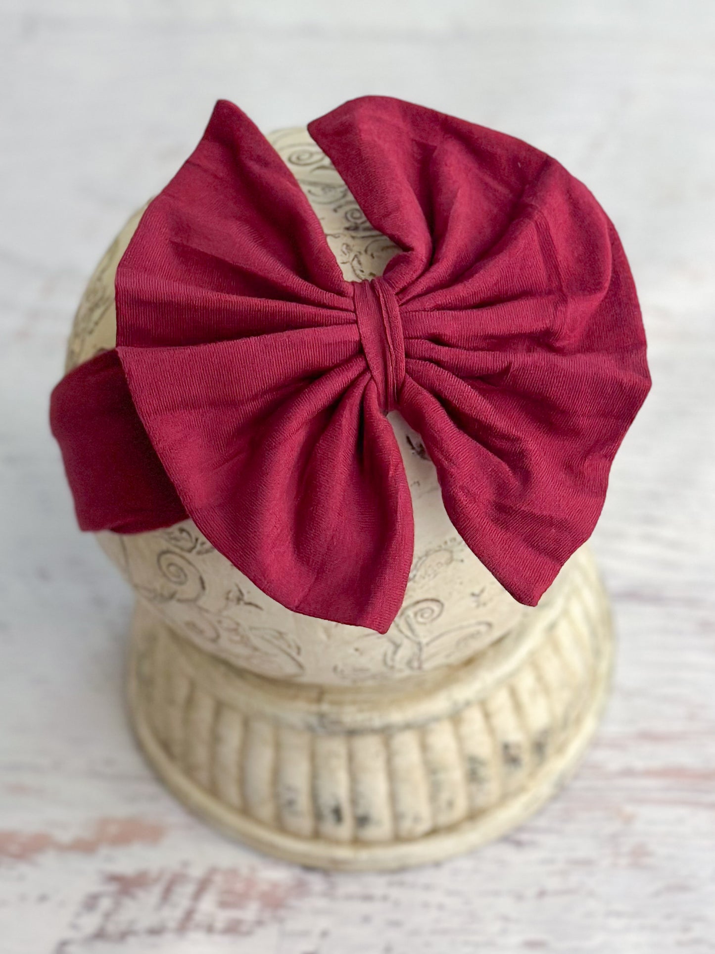 Solid Fabric Bow Headband