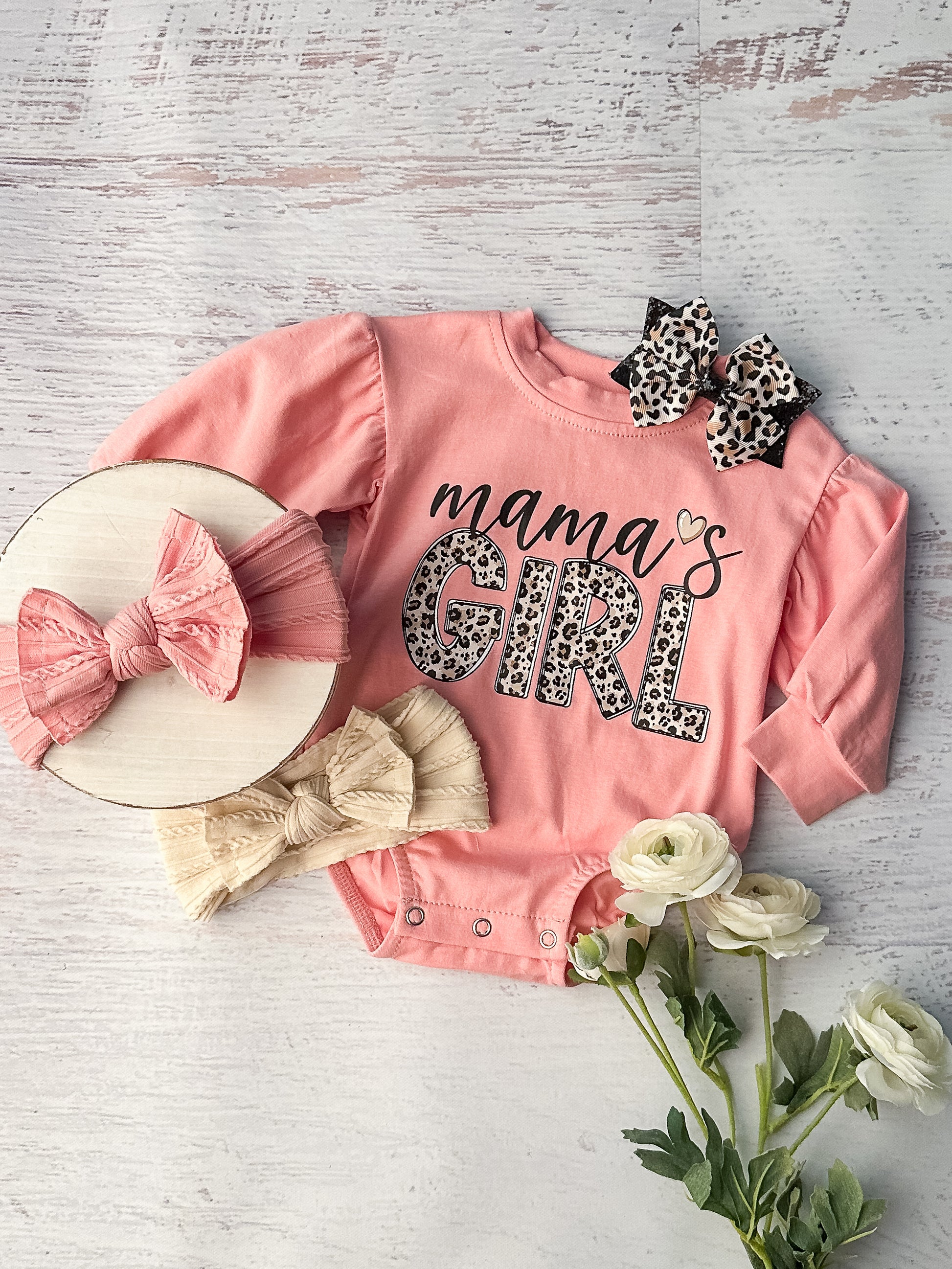 Mama's girls onesie in pink