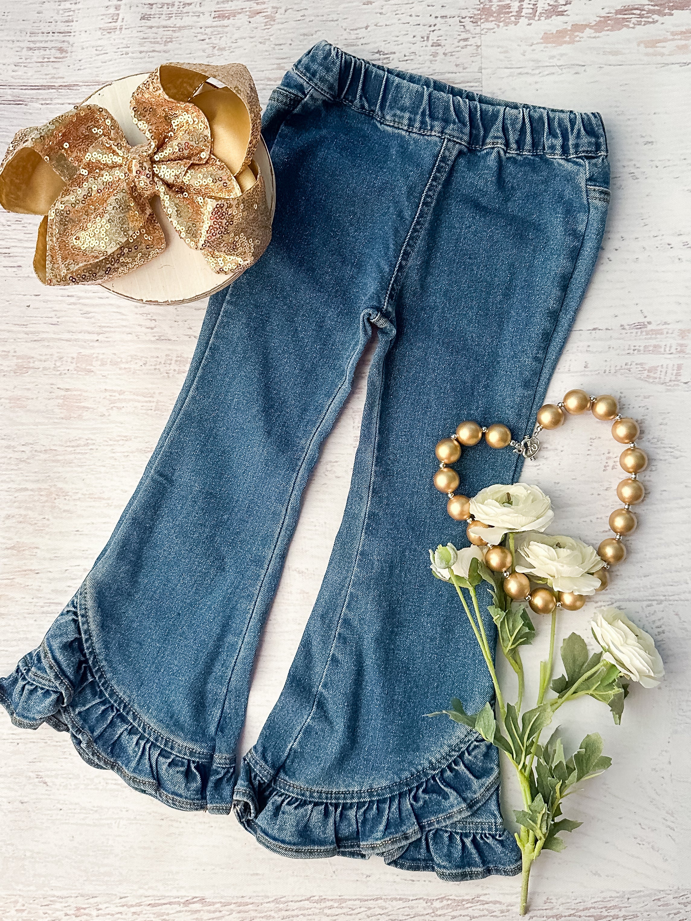 Ruffle Denim Jeans 2t The Hair Bow Company