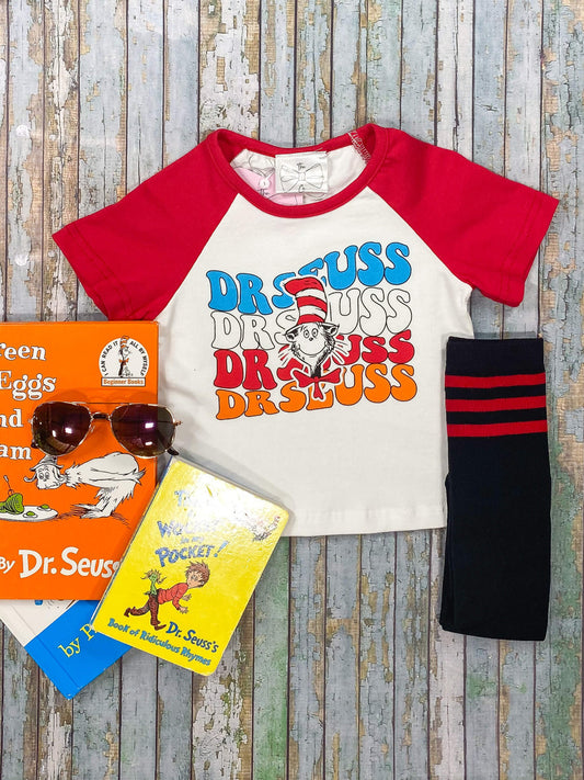 Red & White T-Shirt with Dr Seuss.