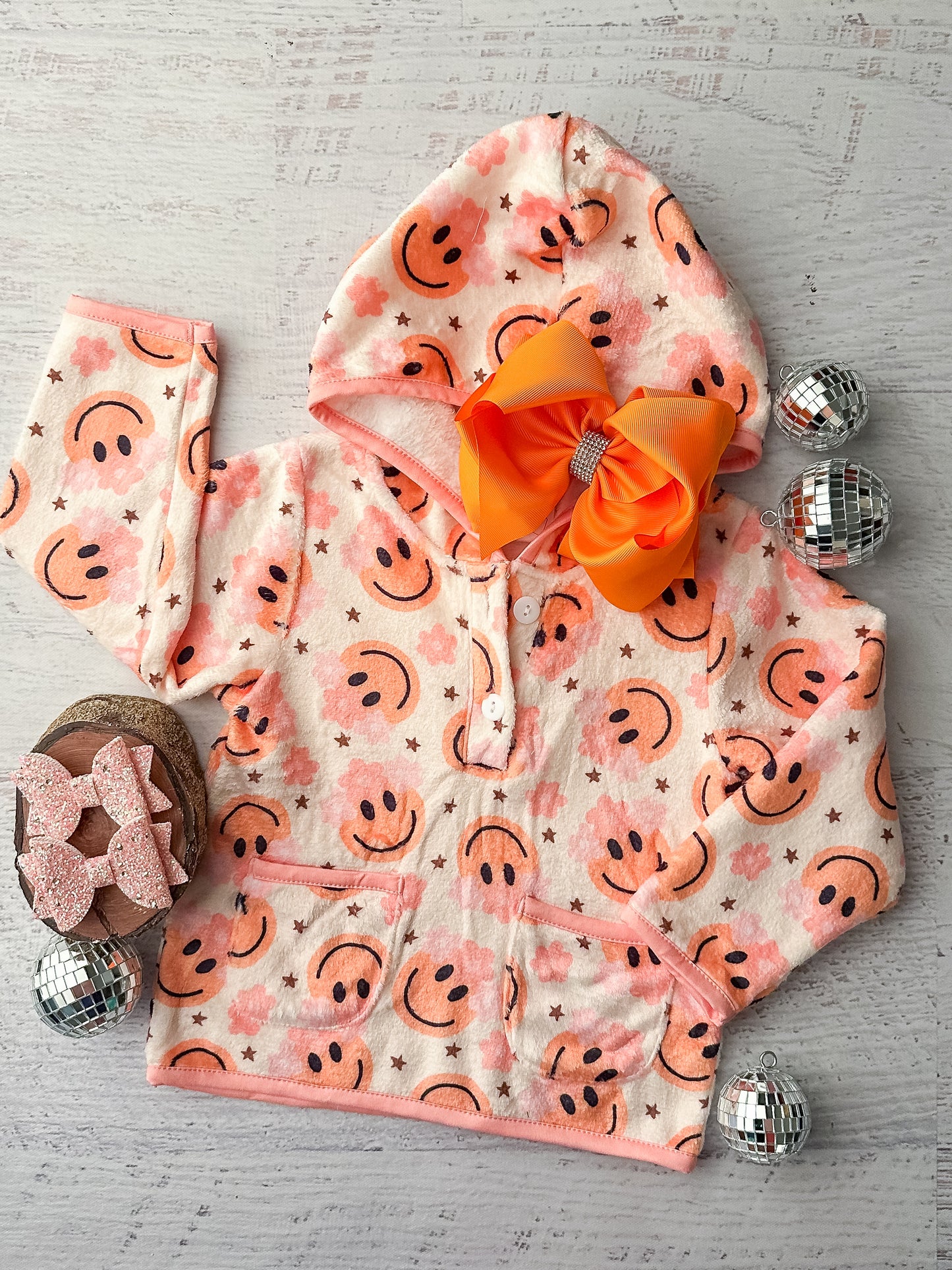 Smiley Faces Girl's Hoodie