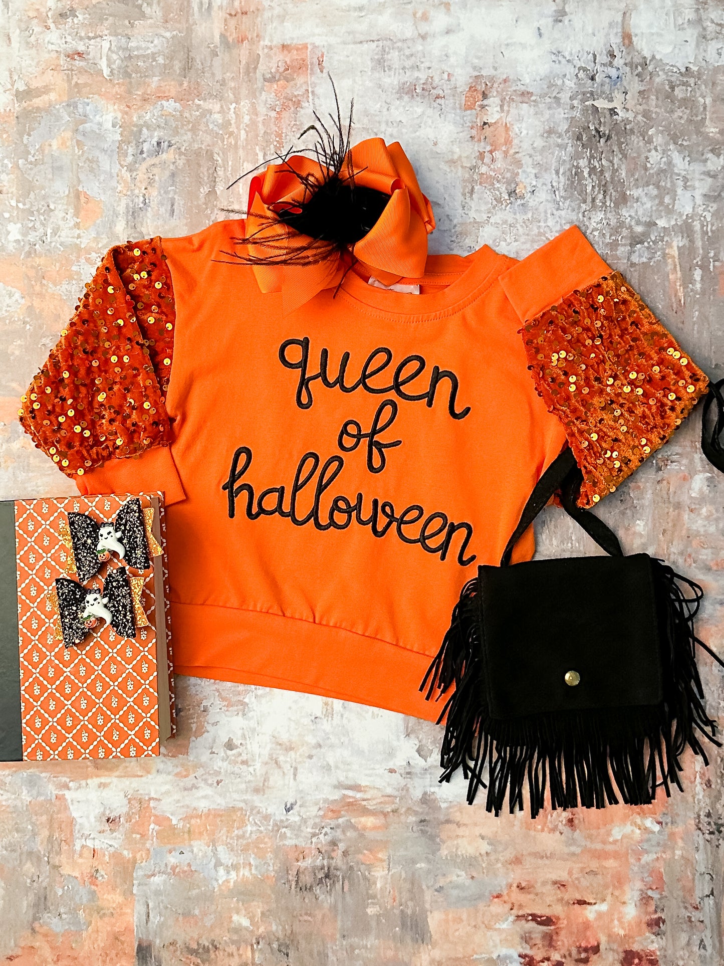 child's Queen of Halloween Sweater